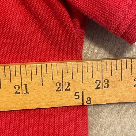 Tommy Hilfiger Polo Men's XL Red Short Sleeves Custom Fit - Picture 6 of 12